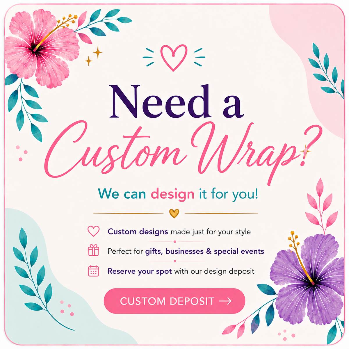 Customized Wrap Design Deposit