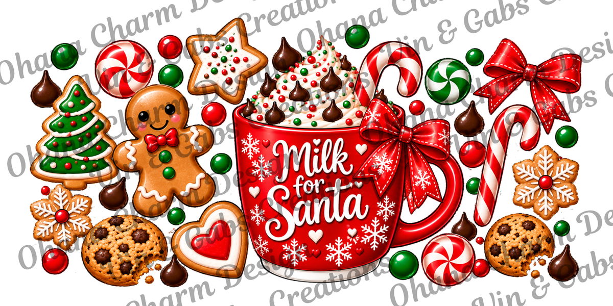 Ohana Exclusive-Milk For Santa Mug Red