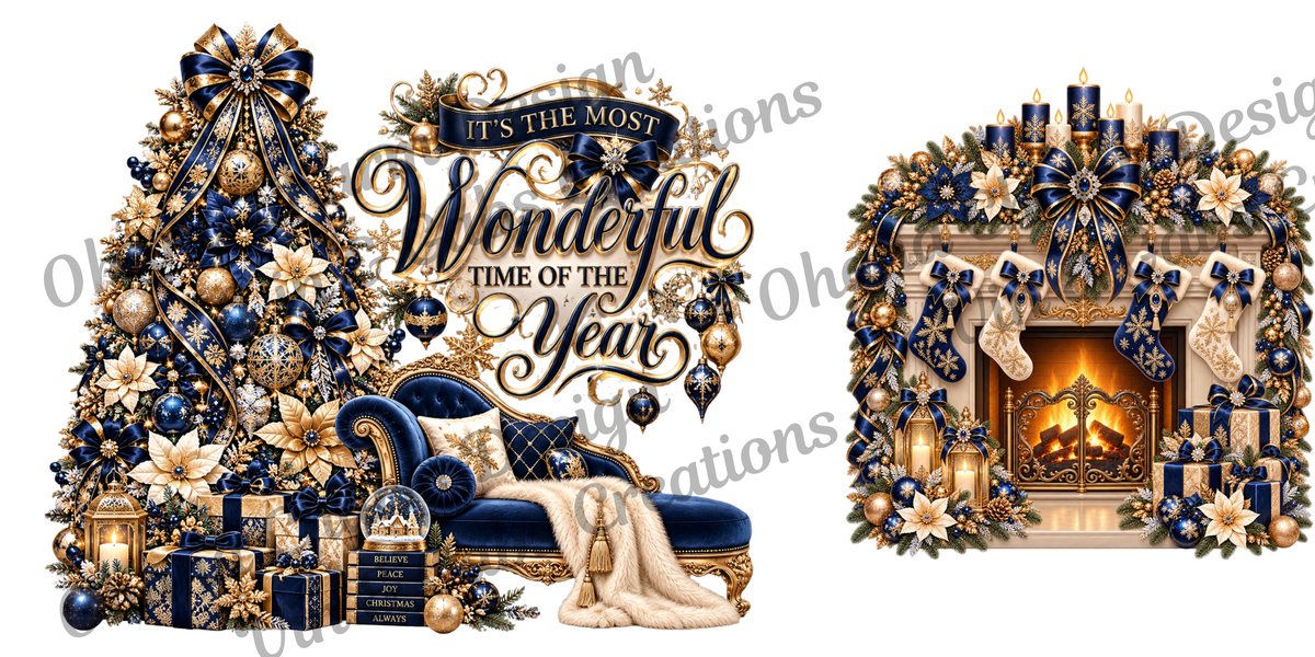 Ohana Exclusive-Navy Blue Christmas