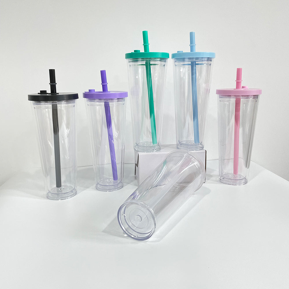24oz Tapered No Spill Boba Snow Globe