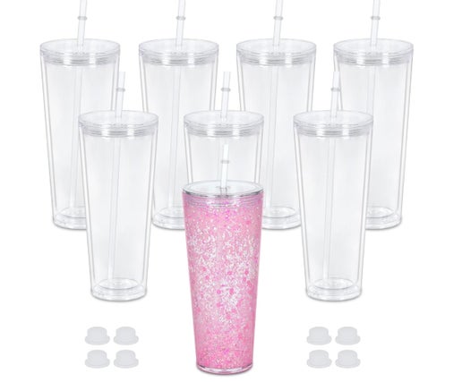 24oz Tapered Snow Globe Tumbler