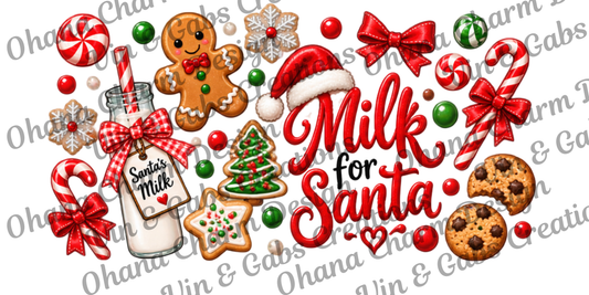 Ohana Exclusive-Milk For Santa Red And Green