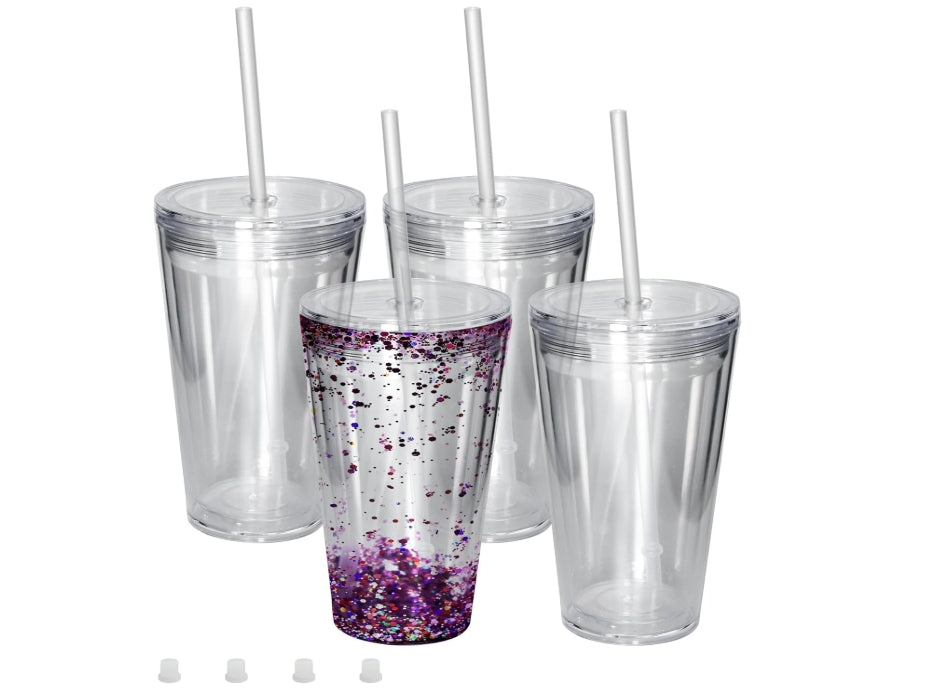 16oz Tapered Snow Globe Tumbler