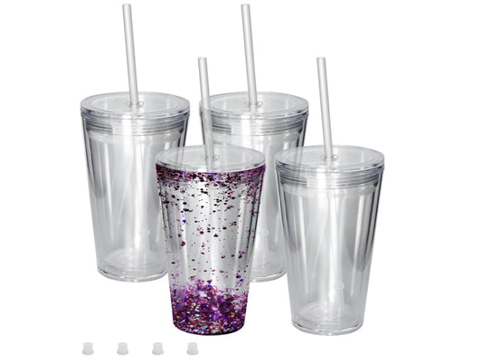 16oz Tapered Snow Globe Tumbler