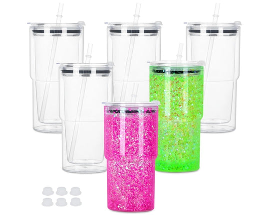18oz Acrylic Snow Globe Tumbler