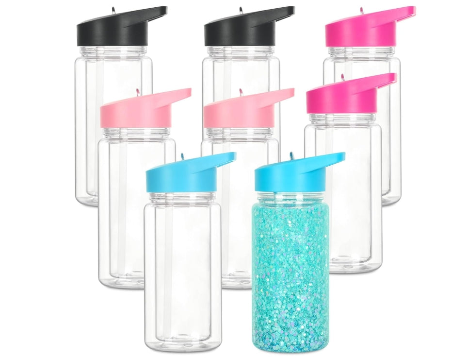 10oz Acrylic Snow Globe Tumbler Sip Cup Design for Kids