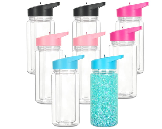 10oz Acrylic Snow Globe Tumbler Sip Cup Design for Kids