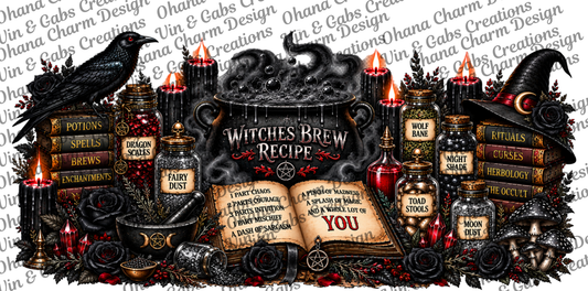 Spooktacular Ghost Witches Brew Black