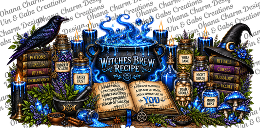 Spooktacular Ghost Witches Brew Blue
