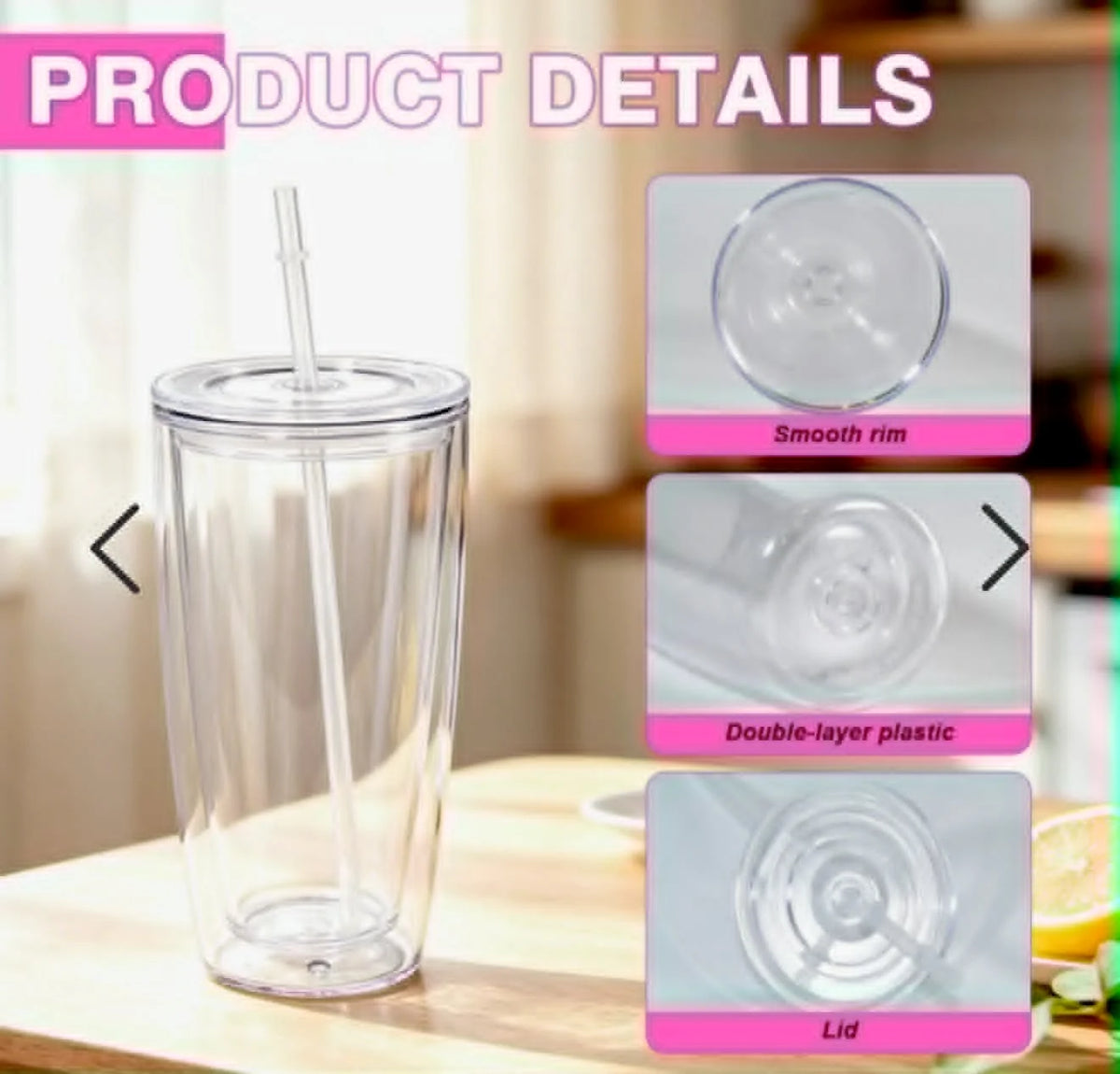 24oz Dome Shaped Snow Globe Tumbler
