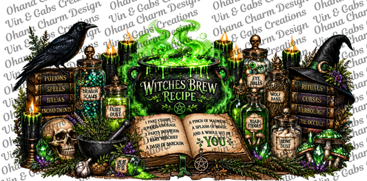 Spooktacular Ghost Witches Brew Green