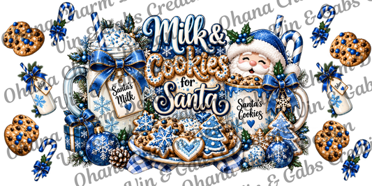 Ohana Exclusive-Milk And Cookies For Santa Blue