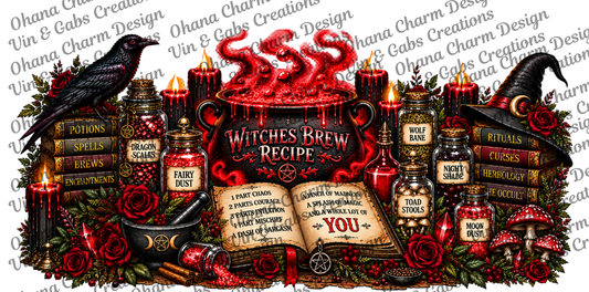 Spooktacular Ghost Witches Brew Red