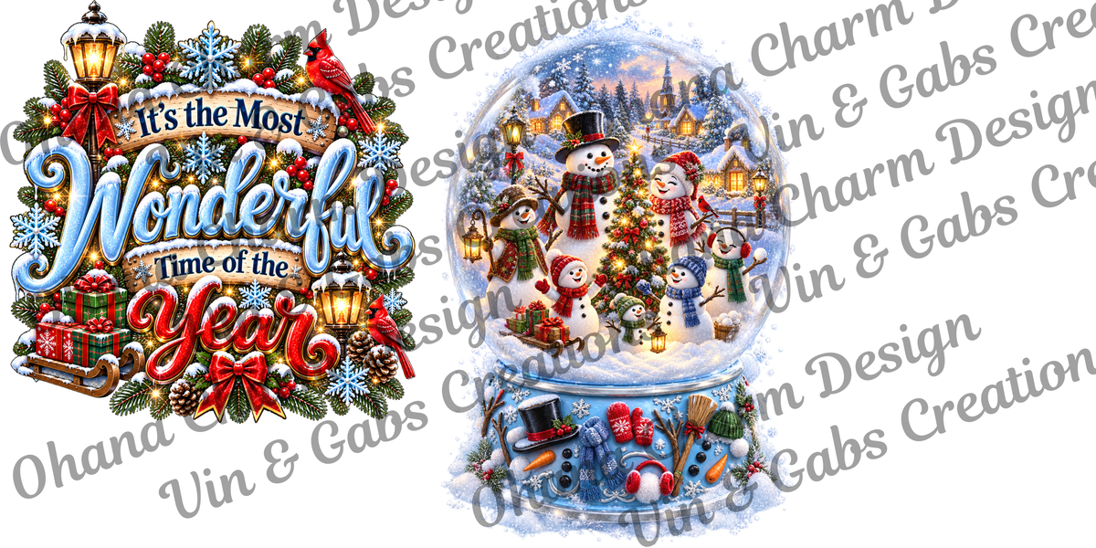 Ohana Exclusive-Snowmen Snowglobe