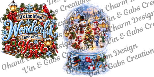Ohana Exclusive-Snowmen Snowglobe